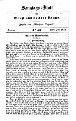 Münchener Tagblatt für Stadt und Land (Münchener Tagblatt) Sonntag 6. Juni 1852