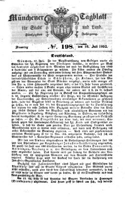 Münchener Tagblatt für Stadt und Land (Münchener Tagblatt) Sonntag 18. Juli 1852