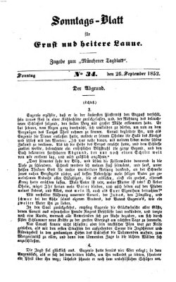 Münchener Tagblatt für Stadt und Land (Münchener Tagblatt) Sonntag 26. September 1852