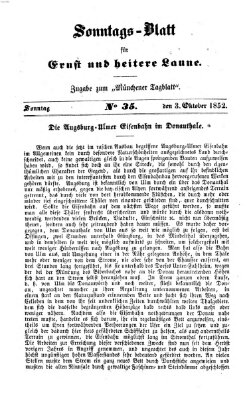 Münchener Tagblatt für Stadt und Land (Münchener Tagblatt) Sonntag 3. Oktober 1852