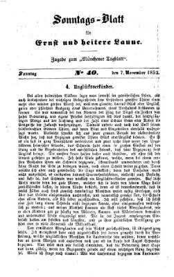 Münchener Tagblatt für Stadt und Land (Münchener Tagblatt) Sonntag 7. November 1852