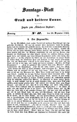 Münchener Tagblatt für Stadt und Land (Münchener Tagblatt) Sonntag 26. Dezember 1852