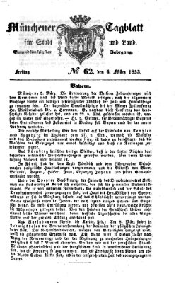 Münchener Tagblatt für Stadt und Land (Münchener Tagblatt) Freitag 4. März 1853