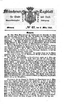 Münchener Tagblatt für Stadt und Land (Münchener Tagblatt) Mittwoch 9. März 1853