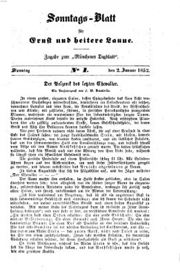 Münchener Tagblatt für Stadt und Land (Münchener Tagblatt) Sonntag 2. Januar 1853