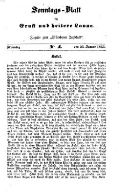 Münchener Tagblatt für Stadt und Land (Münchener Tagblatt) Sonntag 23. Januar 1853