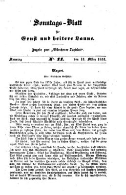 Münchener Tagblatt für Stadt und Land (Münchener Tagblatt) Sonntag 13. März 1853