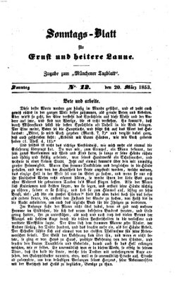 Münchener Tagblatt für Stadt und Land (Münchener Tagblatt) Sonntag 20. März 1853