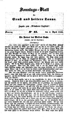 Münchener Tagblatt für Stadt und Land (Münchener Tagblatt) Sonntag 10. April 1853