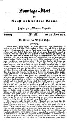 Münchener Tagblatt für Stadt und Land (Münchener Tagblatt) Sonntag 24. April 1853