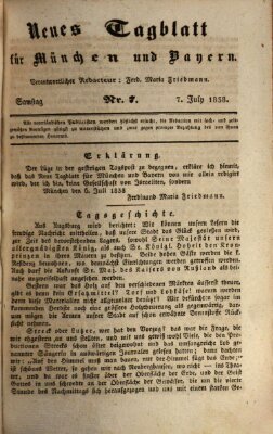 Neues Tagblatt für München und Bayern Samstag 7. Juli 1838