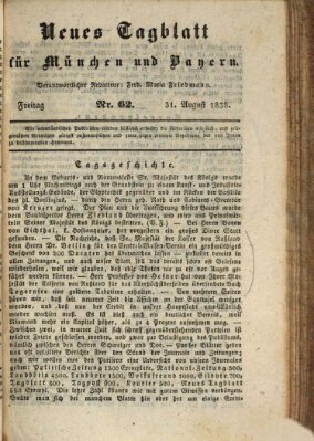 Neues Tagblatt für München und Bayern Freitag 31. August 1838