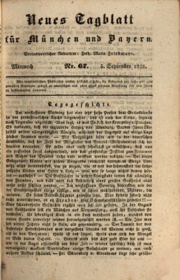 Neues Tagblatt für München und Bayern Mittwoch 5. September 1838