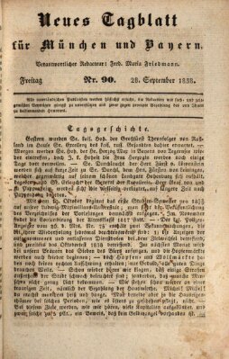 Neues Tagblatt für München und Bayern Freitag 28. September 1838