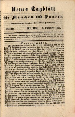 Neues Tagblatt für München und Bayern Dienstag 6. November 1838