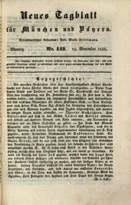 Neues Tagblatt für München und Bayern Montag 19. November 1838