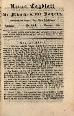 Neues Tagblatt für München und Bayern Mittwoch 21. November 1838