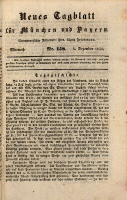 Neues Tagblatt für München und Bayern Mittwoch 5. Dezember 1838