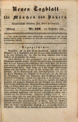 Neues Tagblatt für München und Bayern Montag 10. Dezember 1838