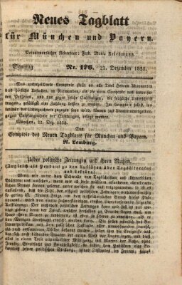 Neues Tagblatt für München und Bayern Sonntag 23. Dezember 1838