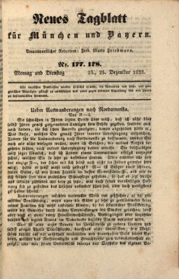 Neues Tagblatt für München und Bayern Dienstag 25. Dezember 1838