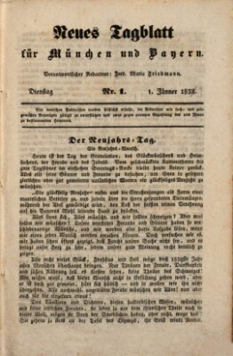 Neues Tagblatt für München und Bayern Dienstag 1. Januar 1839