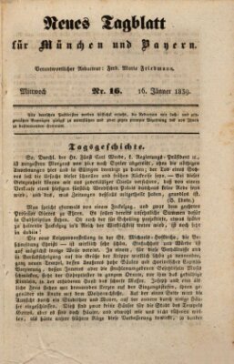 Neues Tagblatt für München und Bayern Mittwoch 16. Januar 1839