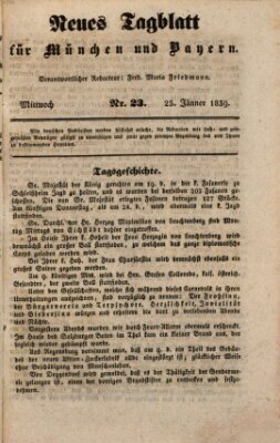 Neues Tagblatt für München und Bayern Mittwoch 23. Januar 1839