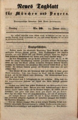 Neues Tagblatt für München und Bayern Dienstag 29. Januar 1839