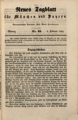 Neues Tagblatt für München und Bayern Montag 4. Februar 1839