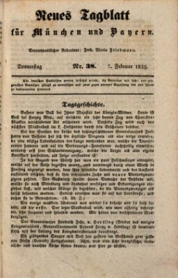 Neues Tagblatt für München und Bayern Donnerstag 7. Februar 1839