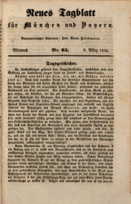 Neues Tagblatt für München und Bayern Mittwoch 6. März 1839