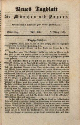 Neues Tagblatt für München und Bayern Donnerstag 7. März 1839