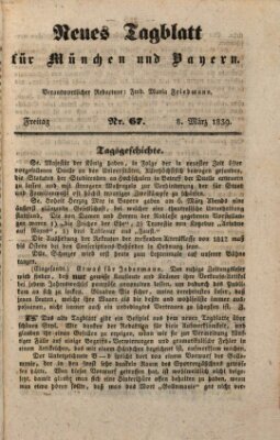 Neues Tagblatt für München und Bayern Freitag 8. März 1839