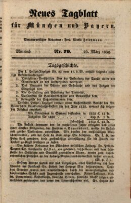 Neues Tagblatt für München und Bayern Mittwoch 20. März 1839