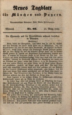 Neues Tagblatt für München und Bayern Mittwoch 27. März 1839