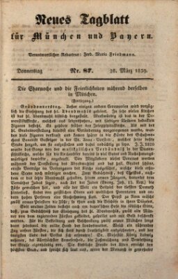 Neues Tagblatt für München und Bayern Donnerstag 28. März 1839