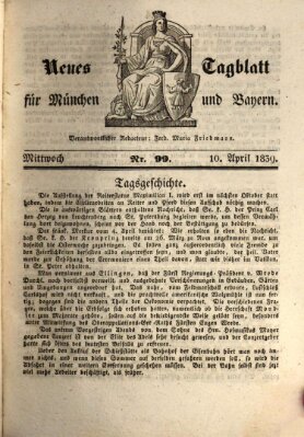 Neues Tagblatt für München und Bayern Mittwoch 10. April 1839