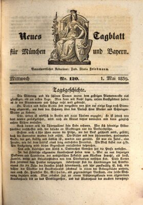 Neues Tagblatt für München und Bayern Mittwoch 1. Mai 1839