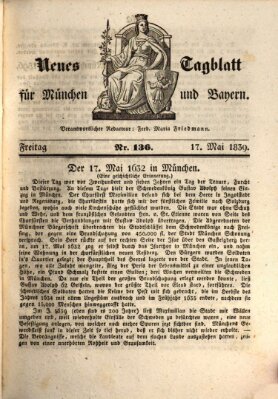 Neues Tagblatt für München und Bayern Freitag 17. Mai 1839