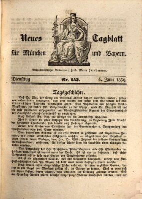 Neues Tagblatt für München und Bayern Dienstag 4. Juni 1839