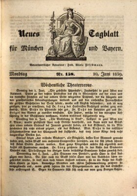 Neues Tagblatt für München und Bayern Montag 10. Juni 1839