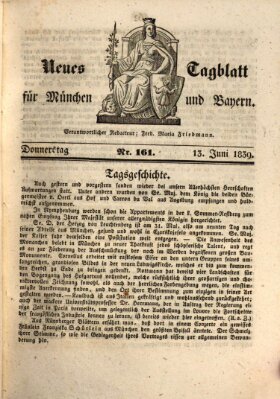 Neues Tagblatt für München und Bayern Donnerstag 13. Juni 1839