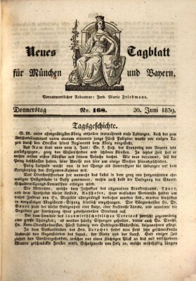 Neues Tagblatt für München und Bayern Donnerstag 20. Juni 1839