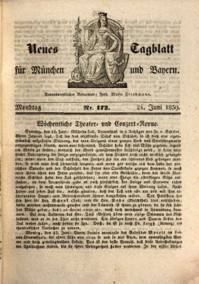 Neues Tagblatt für München und Bayern Montag 24. Juni 1839