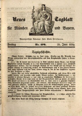 Neues Tagblatt für München und Bayern Freitag 28. Juni 1839