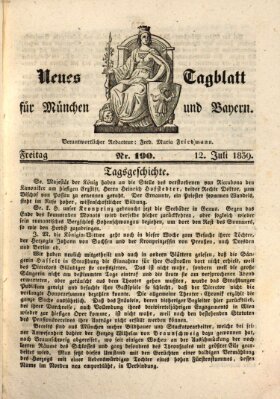 Neues Tagblatt für München und Bayern Freitag 12. Juli 1839