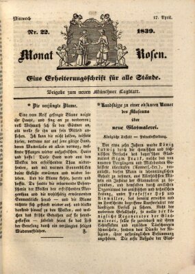 Neues Tagblatt für München und Bayern Mittwoch 17. April 1839