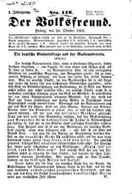 Der Volksfreund Freitag 24. Oktober 1862