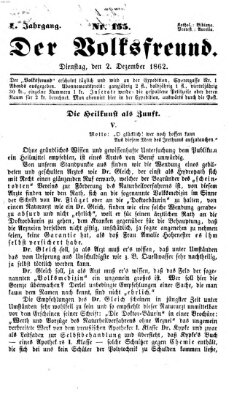 Der Volksfreund Dienstag 2. Dezember 1862